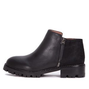JEFFREY CAMPBELL Calf Skin Black Charcoal Booties
